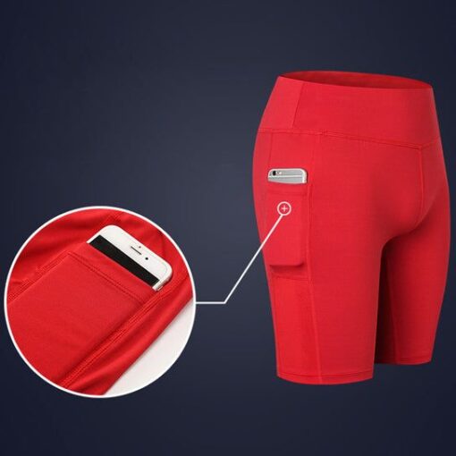 All Seasons Yoga Shorts Stretchable With Phone Pocket - Image 173