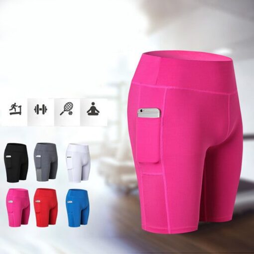 All Seasons Yoga Shorts Stretchable With Phone Pocket - Image 92