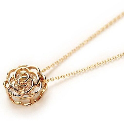 Rose Is A Rose Pendant And Chain 18kt Rose With 2ct CZ Bonus Free Earrings In White Yellow And Rose Gold Field - Image 8